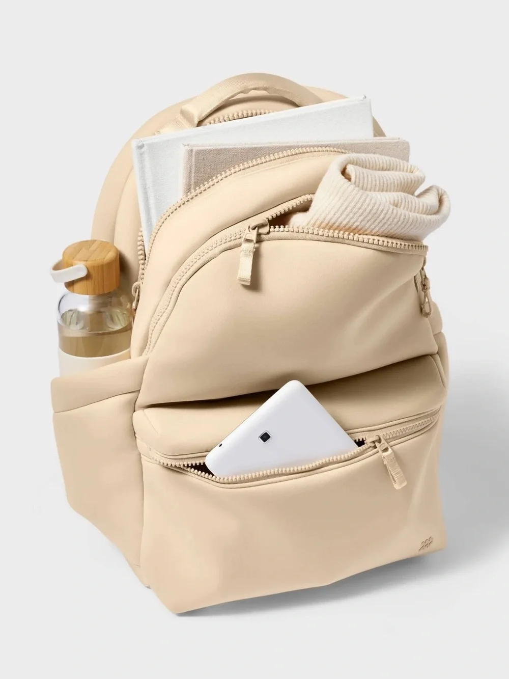 All in motion Faux Neoprene Backpack - Tan - Picture 3 of 5